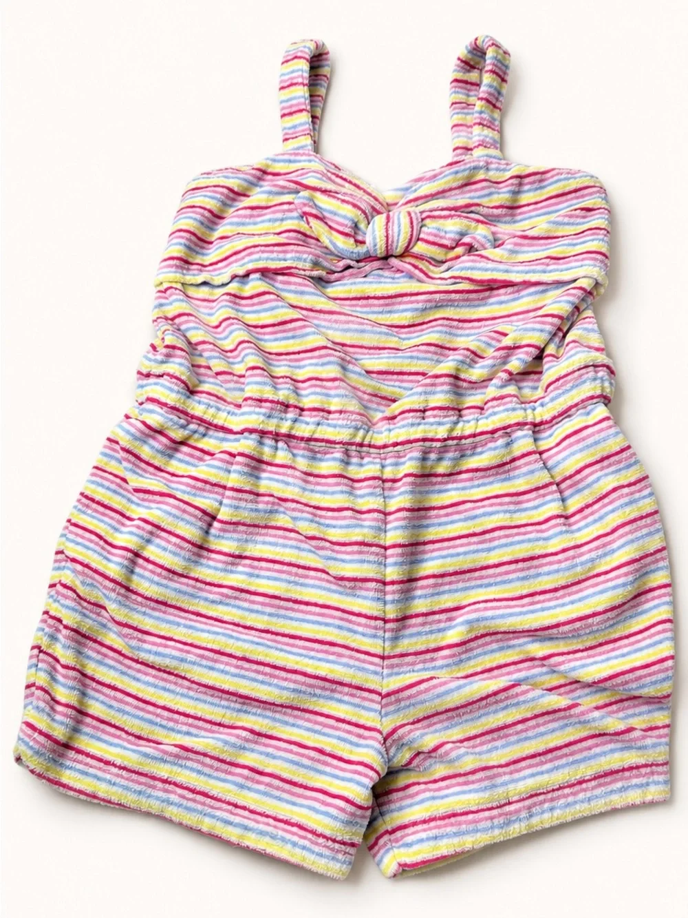 Janie and Jack Girls' Multicolor Stripe Romper Swimsuit Cover